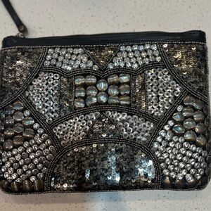 Vintage Big Buddha Embellishments Wristlet Clutch